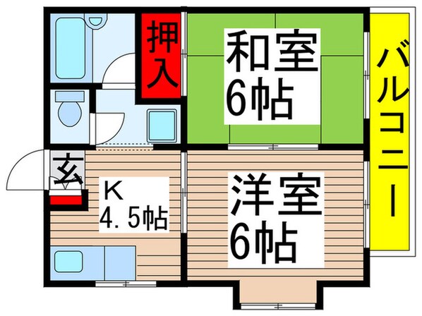 サンノーブル八千代台弐番館の物件間取画像